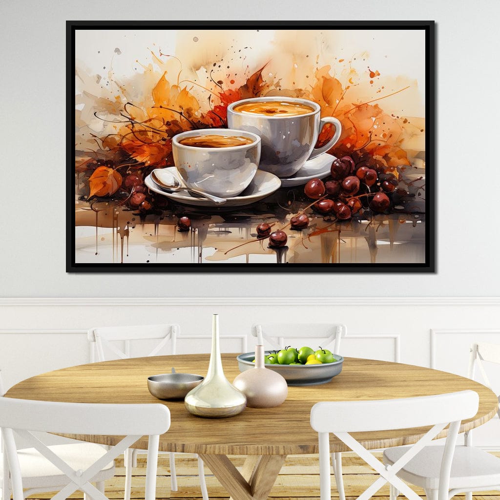 Autumn Coffee Brew Canvas Wall Art