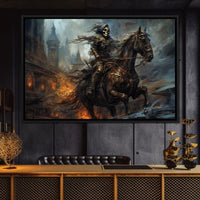 Skeleton Knight Canvas Wall Art