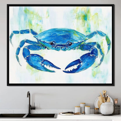 Crab Coastal Journey Canvas Wall Art