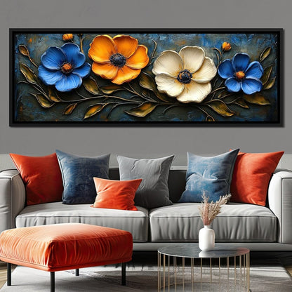 Floral Symphony of Vibrant Colors Canvas Wall Art