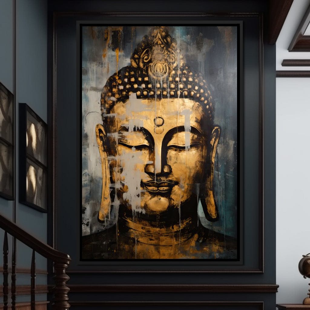 Gracious Golden Buddha Canvas Wall Art