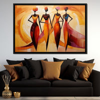 Golden Maroon Elegance Canvas Wall Art