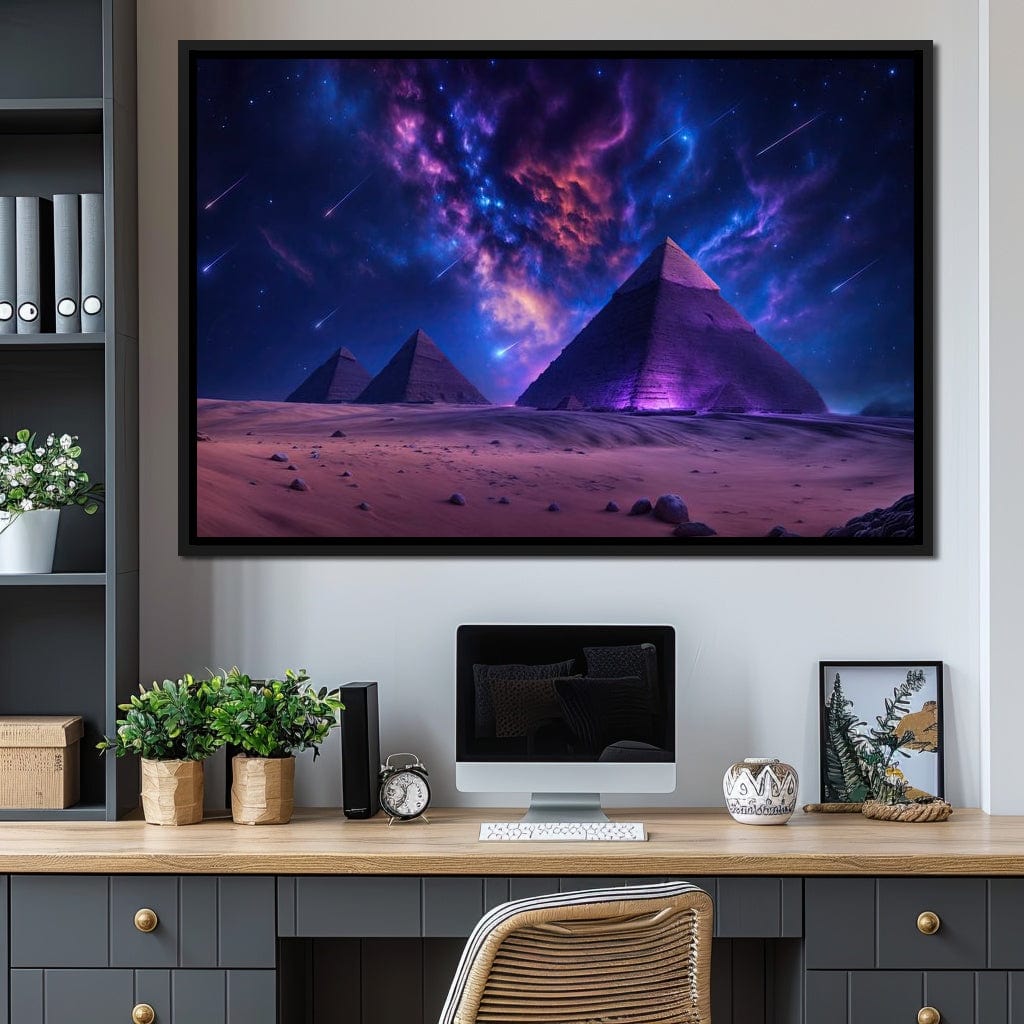 Stardust Over Giza Canvas Wall Art