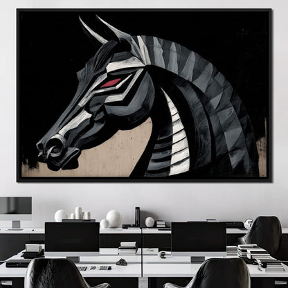 Iron Equine Spirit Descent Canvas Wall Art