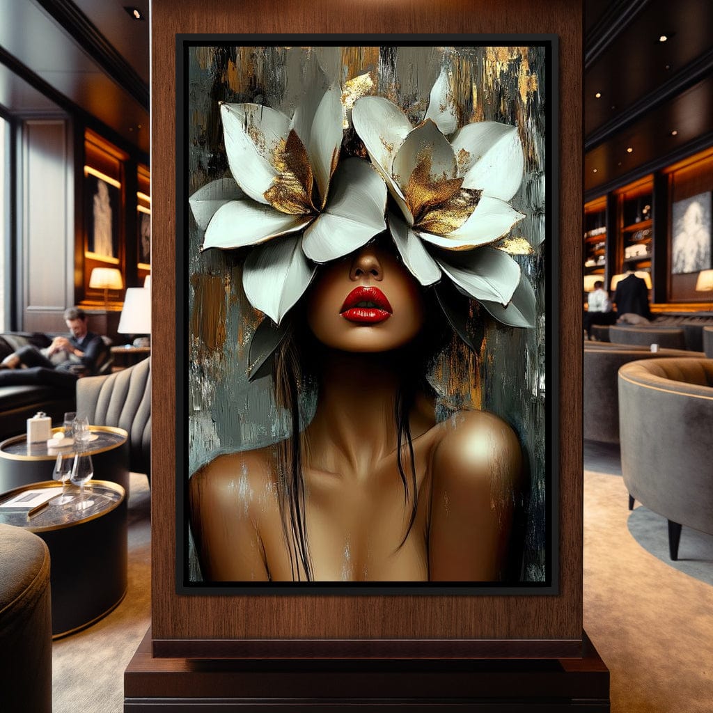 Golden Petals Revelation Canvas Wall Art