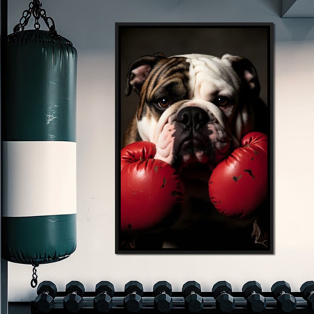 Bulldog Pugilist Canvas Wall Art