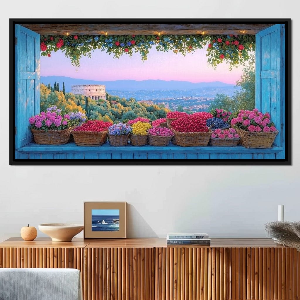 Tuscan Garden Splendor Vista Canvas Wall Art