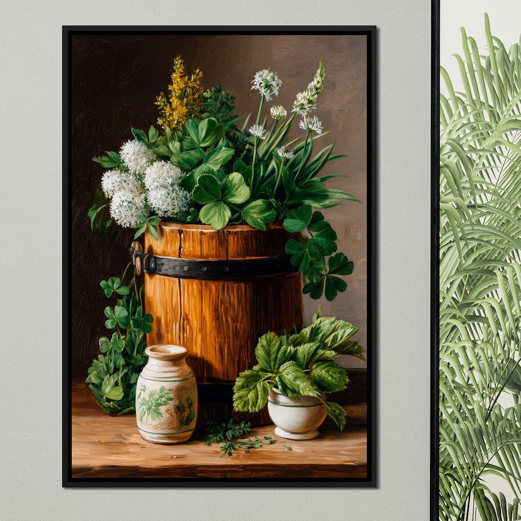 Clover With Herbs Canvas Wall Art