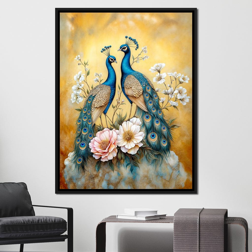 Peacock Serenade Canvas Wall Art