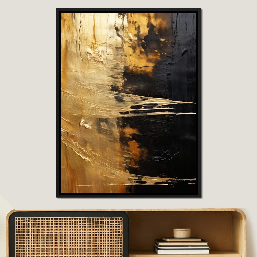 Tranquil Gold Glow Canvas Wall Art