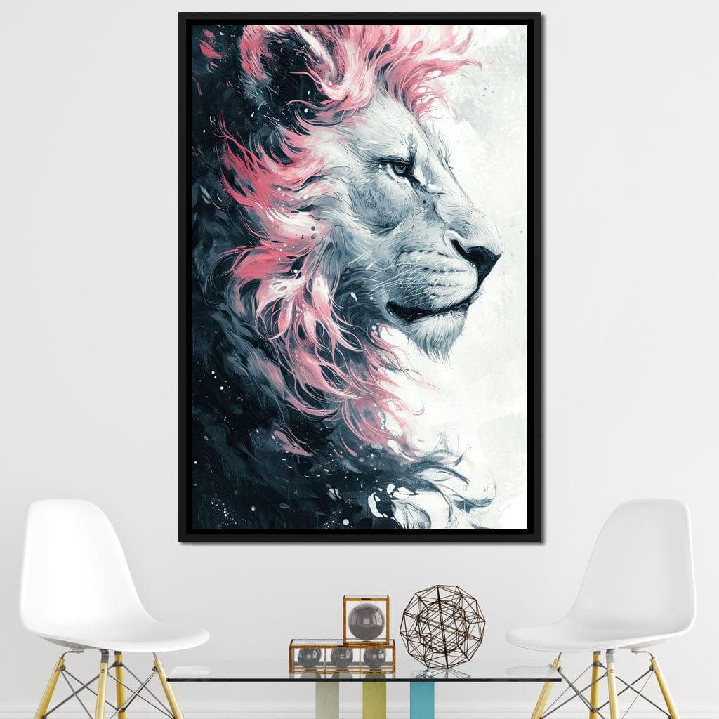Majestic Pink Mane Monarch Canvas Wall Art