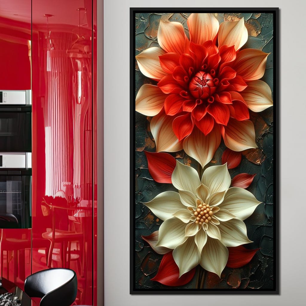 Autumnal Bloom Symphony Canvas Wall Art