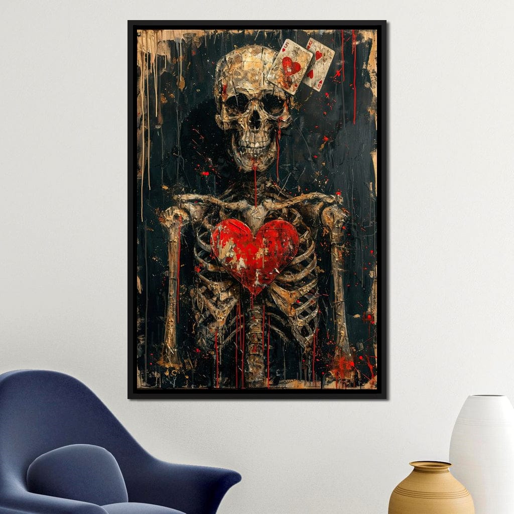 Romantic Skeleton 4 Canvas Wall Art