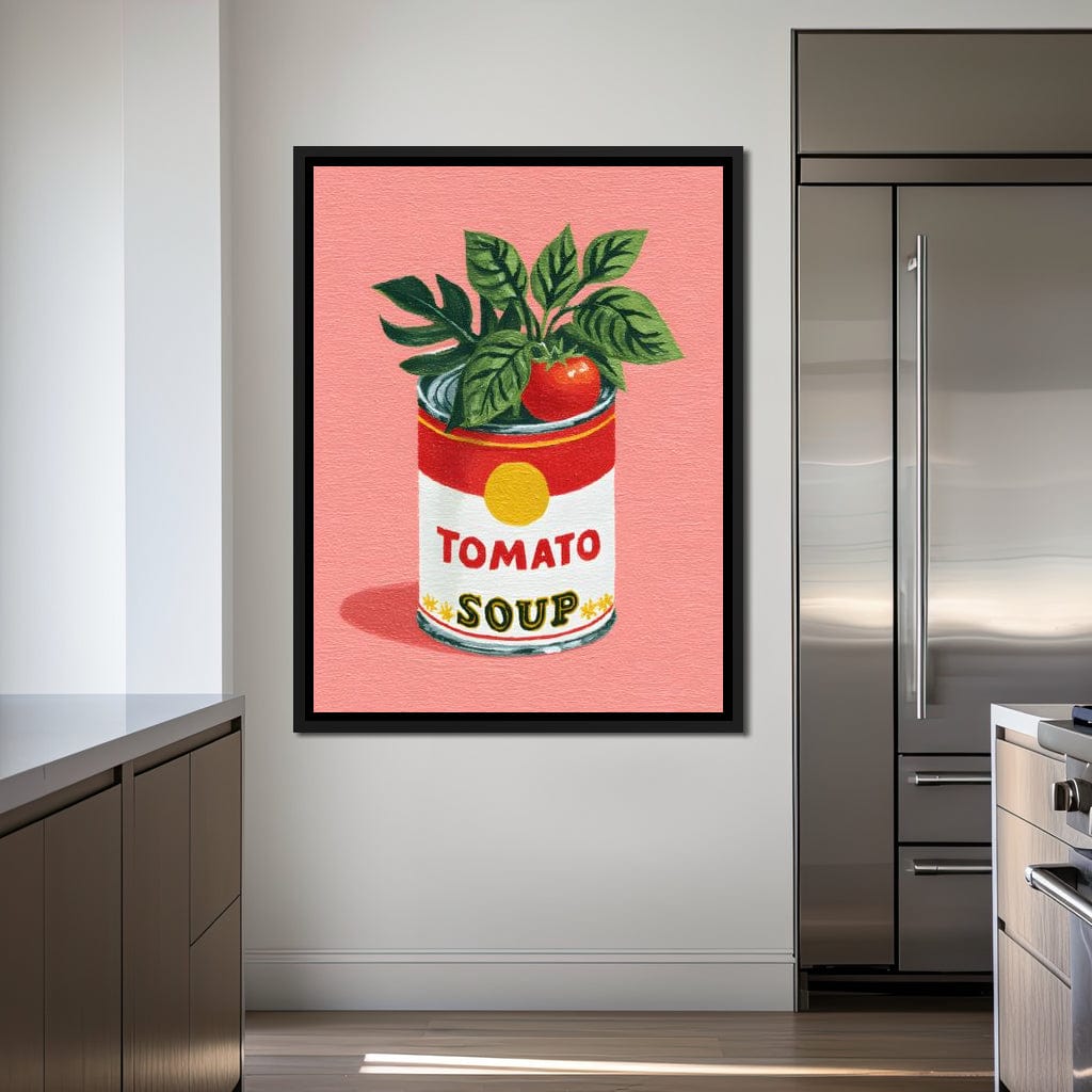 Pop Tomato Soup Garden Can Canvas Wall Art