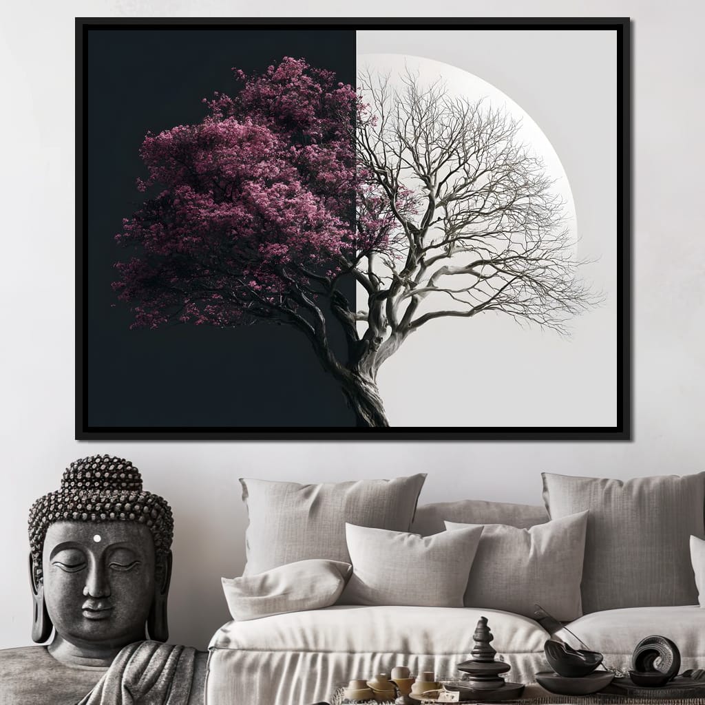Duality of a Shared Season Canvas Wall Art