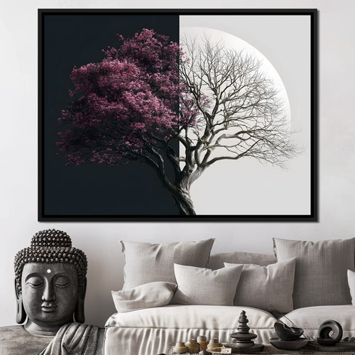 Duality of a Shared Season Canvas Wall Art