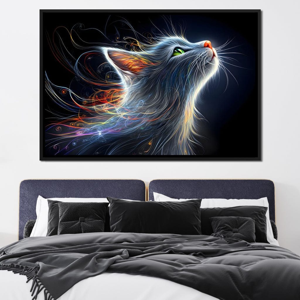 Whiskers of Celestial Flame Canvas Wall Art