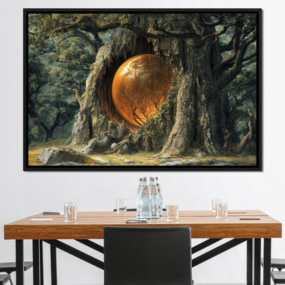 The Glowing Core of Gaia Canvas Wall Art