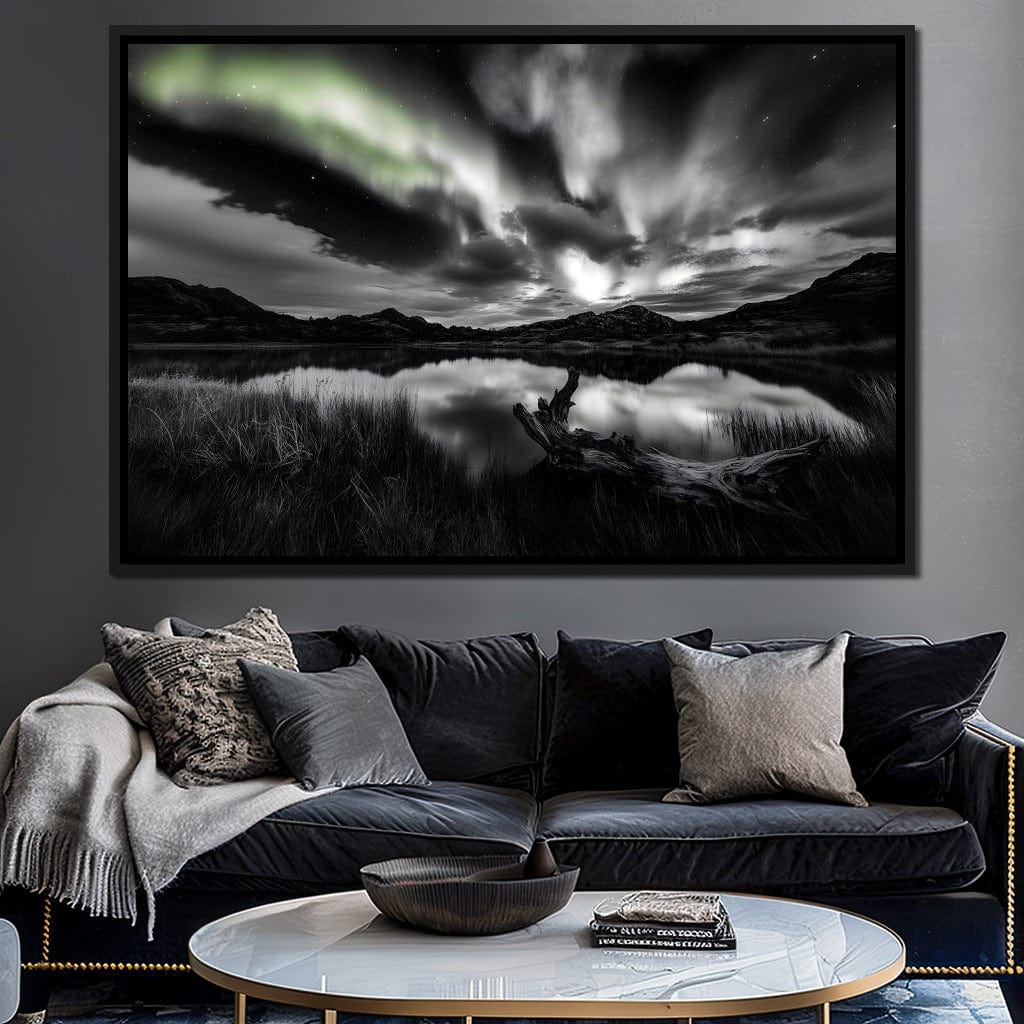 Eternal Wilderness Light Green Glow Canvas Wall Art