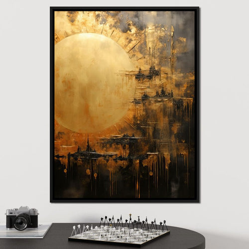 Golden Sun Atmosphere Canvas Wall Art