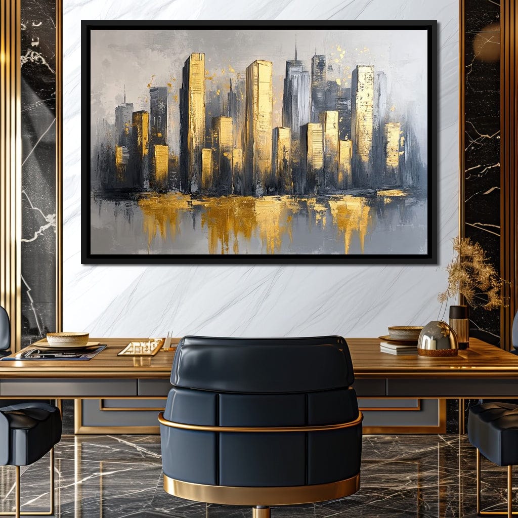 Golden Skyline Awakening Canvas Wall Art