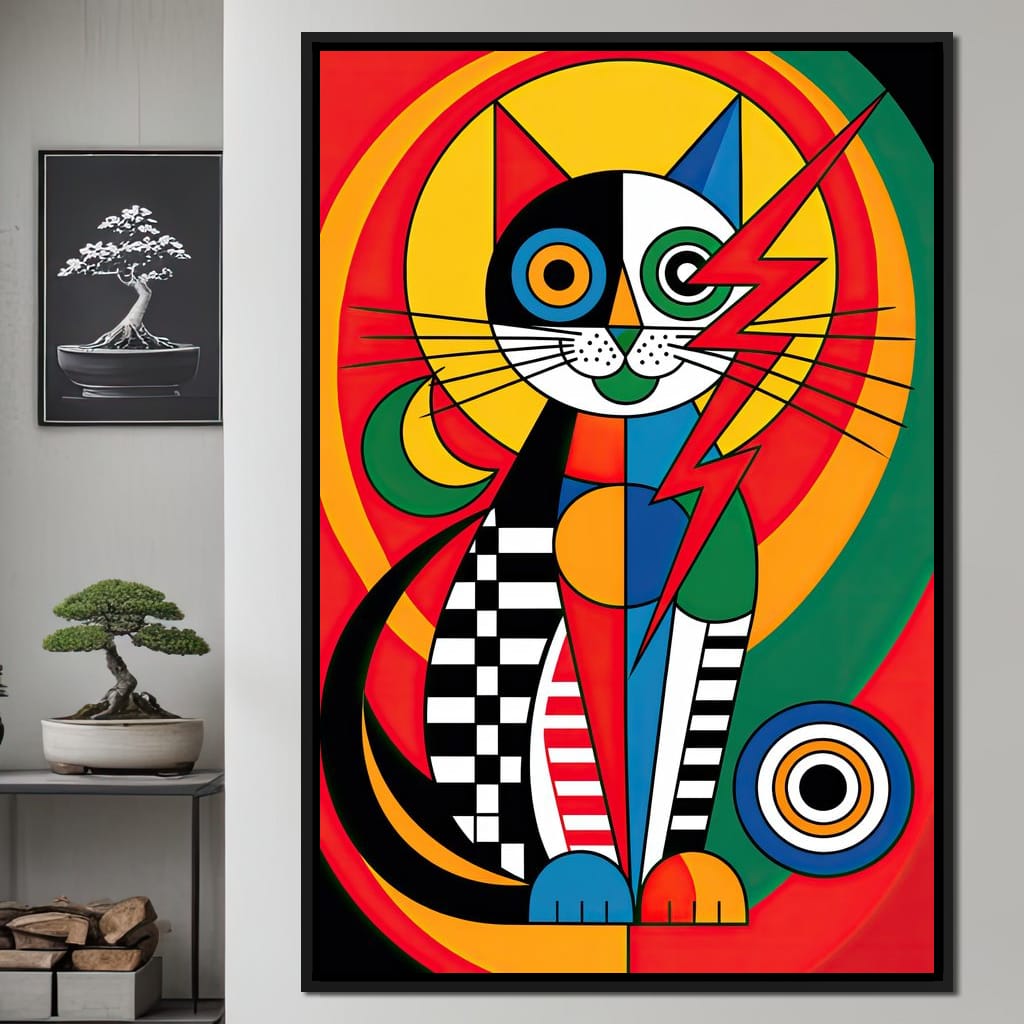 Zap Cat Canvas Wall Art