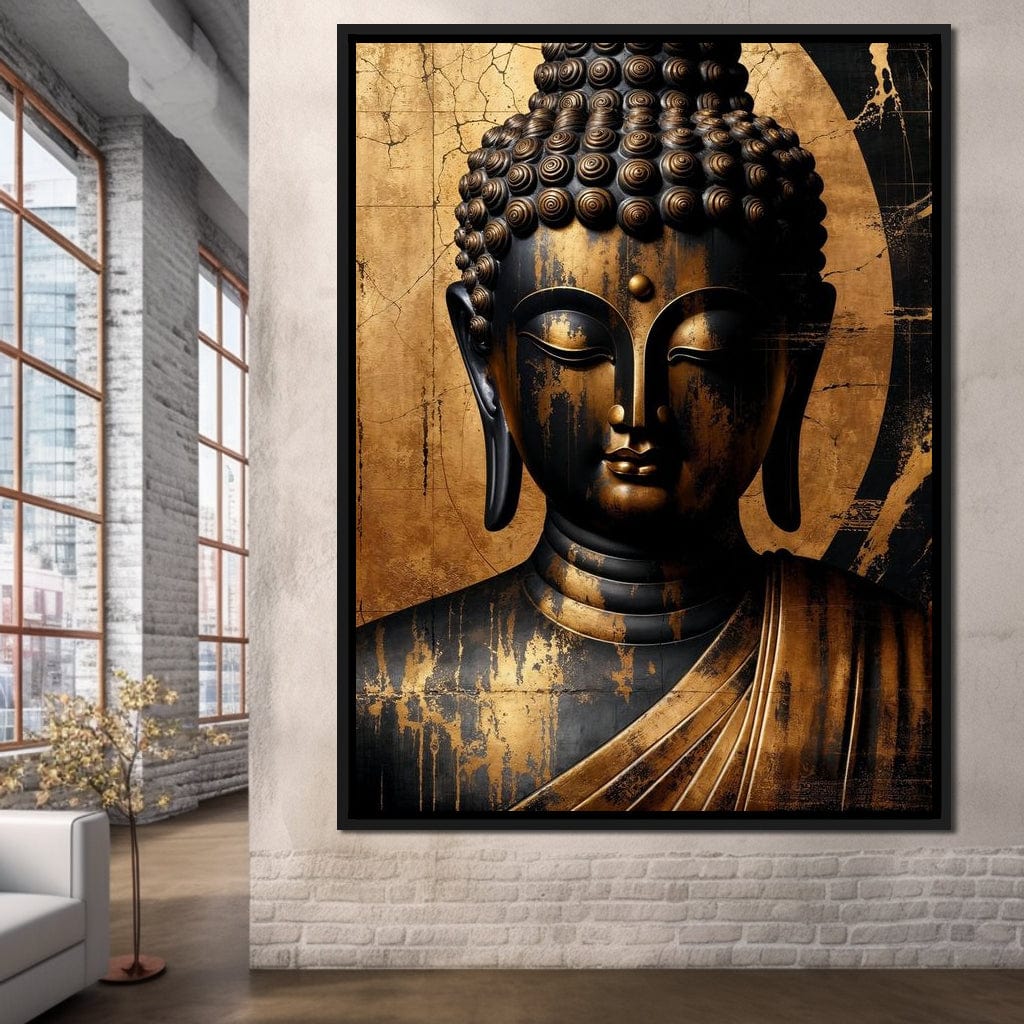 Buddha's Aura of Serenity Canvas Wall Art