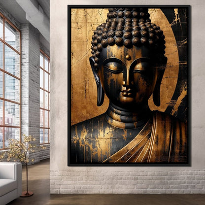 Buddha's Aura of Serenity Canvas Wall Art