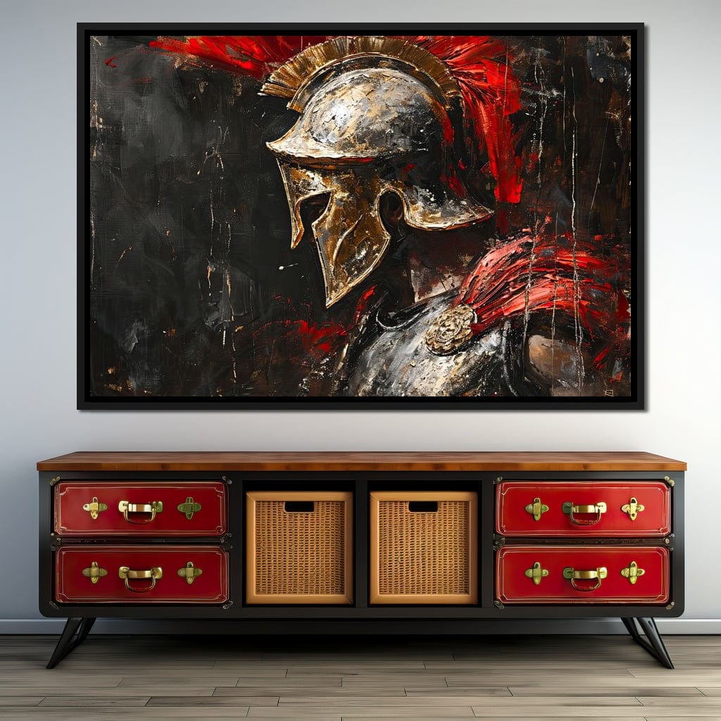 Hellenic Guardian in Twilight Canvas Wall Art