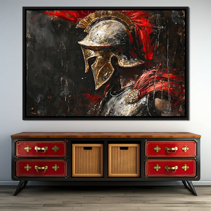 Hellenic Guardian in Twilight Canvas Wall Art