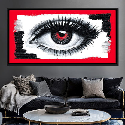 Fiery Sentinel Eye Awakens Canvas Wall Art