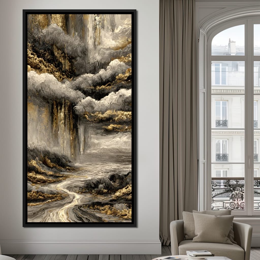 Gilded Rivers Of Lost Time Canvas Wall Art