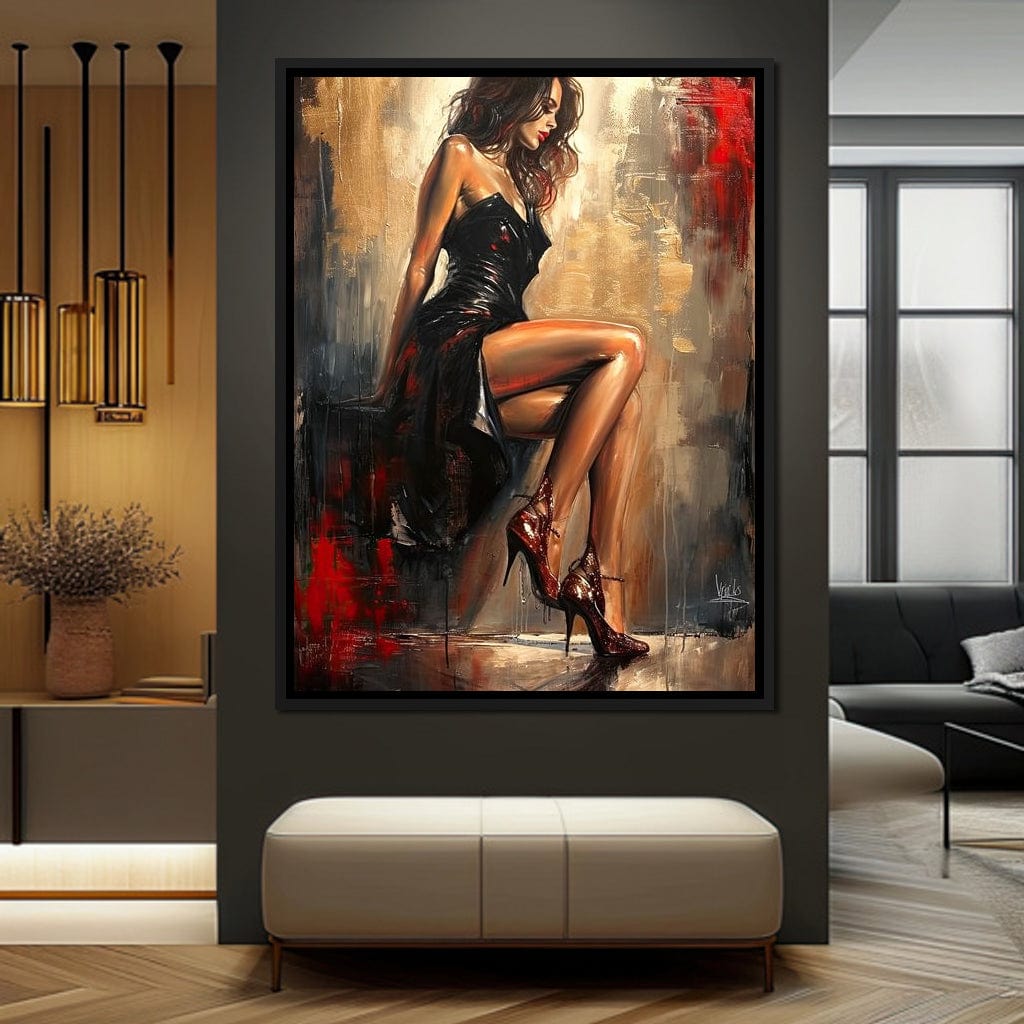 Alluring Legs Sleek Noir Elegance Canvas Wall Art