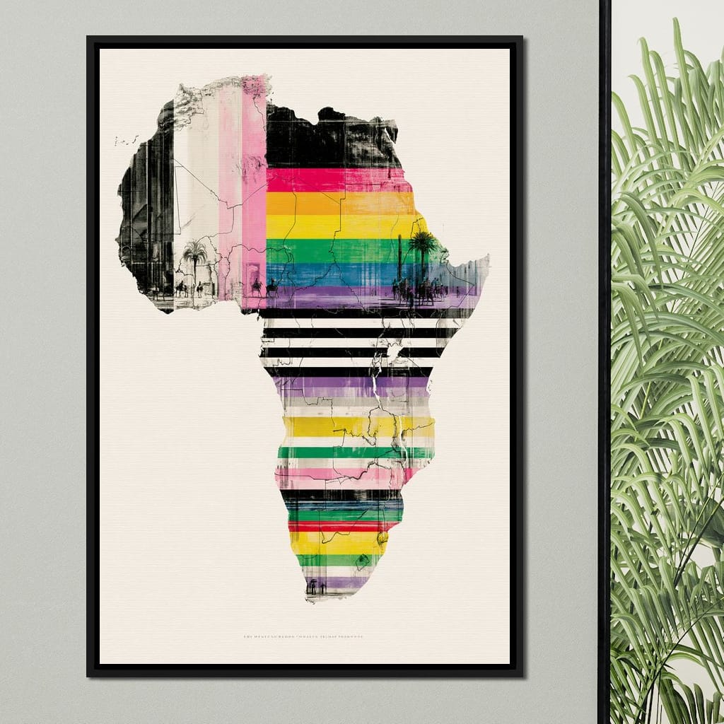 Vibrant Rhythms Across A Changing Continent Canvas Wall Art
