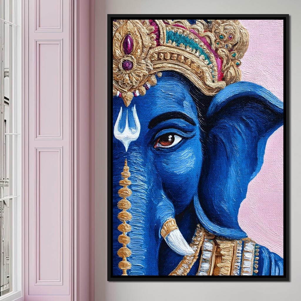 Lord Ganesha Blue Majesty Canvas Wall Art