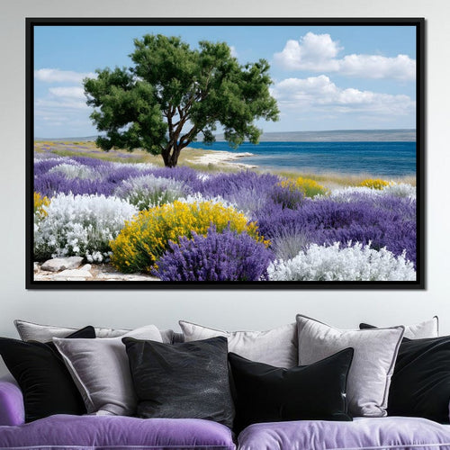 Coastal Meadow Lavender Tree Canvas Wall Art