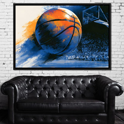 Flight of the Basketball Canvas Wall Art