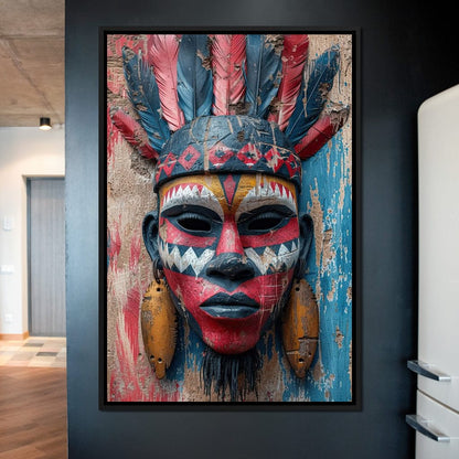 Tribal Echoes in Color Canvas Wall Art