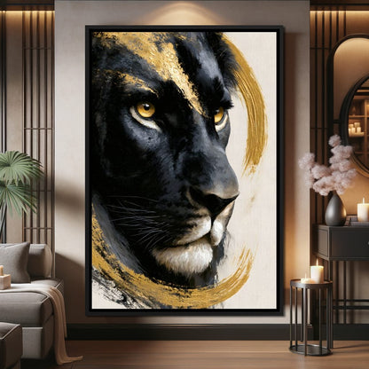Gilded Monarch of the Shadow Realm Canvas Wall Art