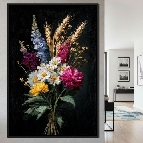 Wildflower Spring Bouquet Canvas Wall Art