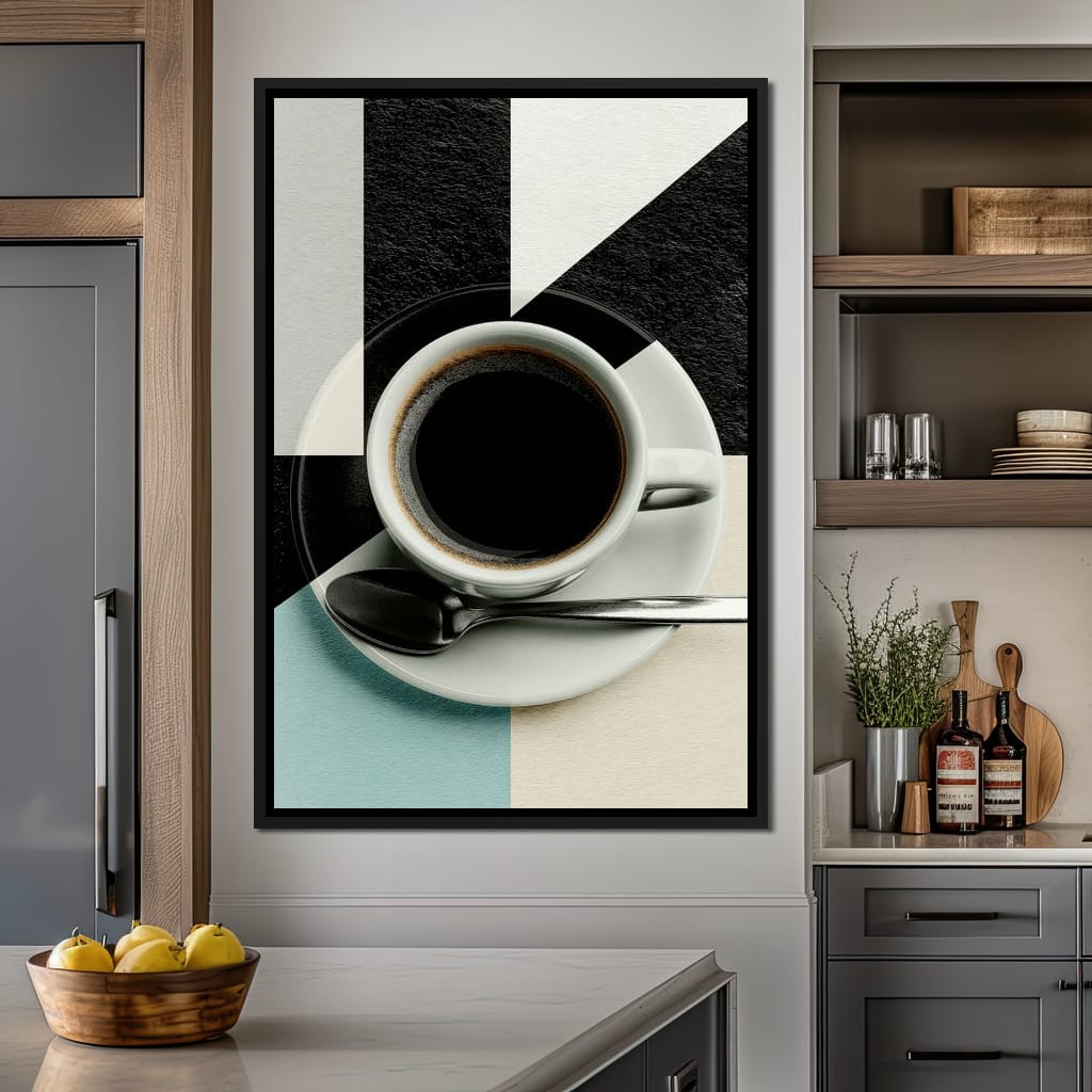 Geometric Morning Ritual Composition Canvas Wall Art