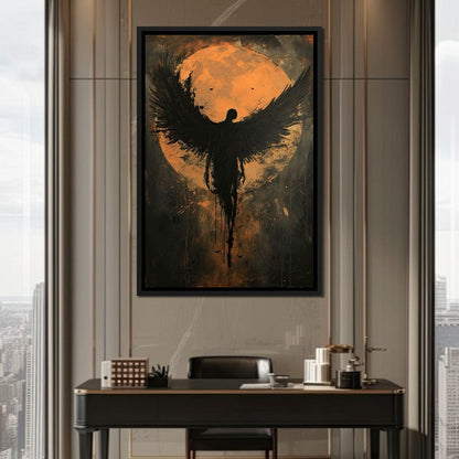Eclipse of the Fallen Seraph Canvas Wall Art