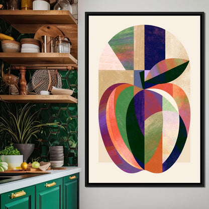 Geometric Harvest Of Orchard Geometry Canvas Wall Art