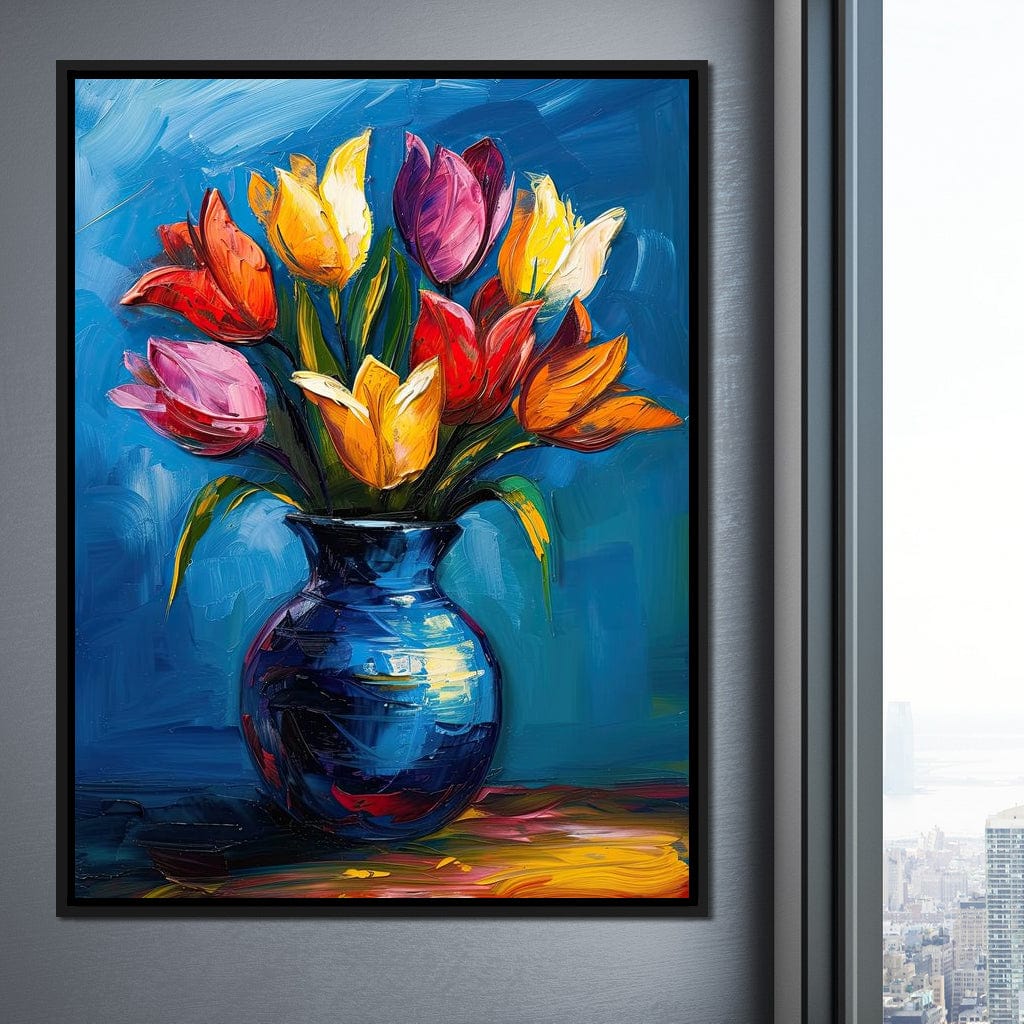 Tulips Flowers Bouquet Canvas Wall Art