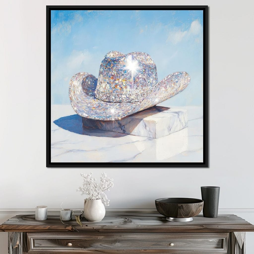 Glistening Cowboy Hat Canvas Wall Art