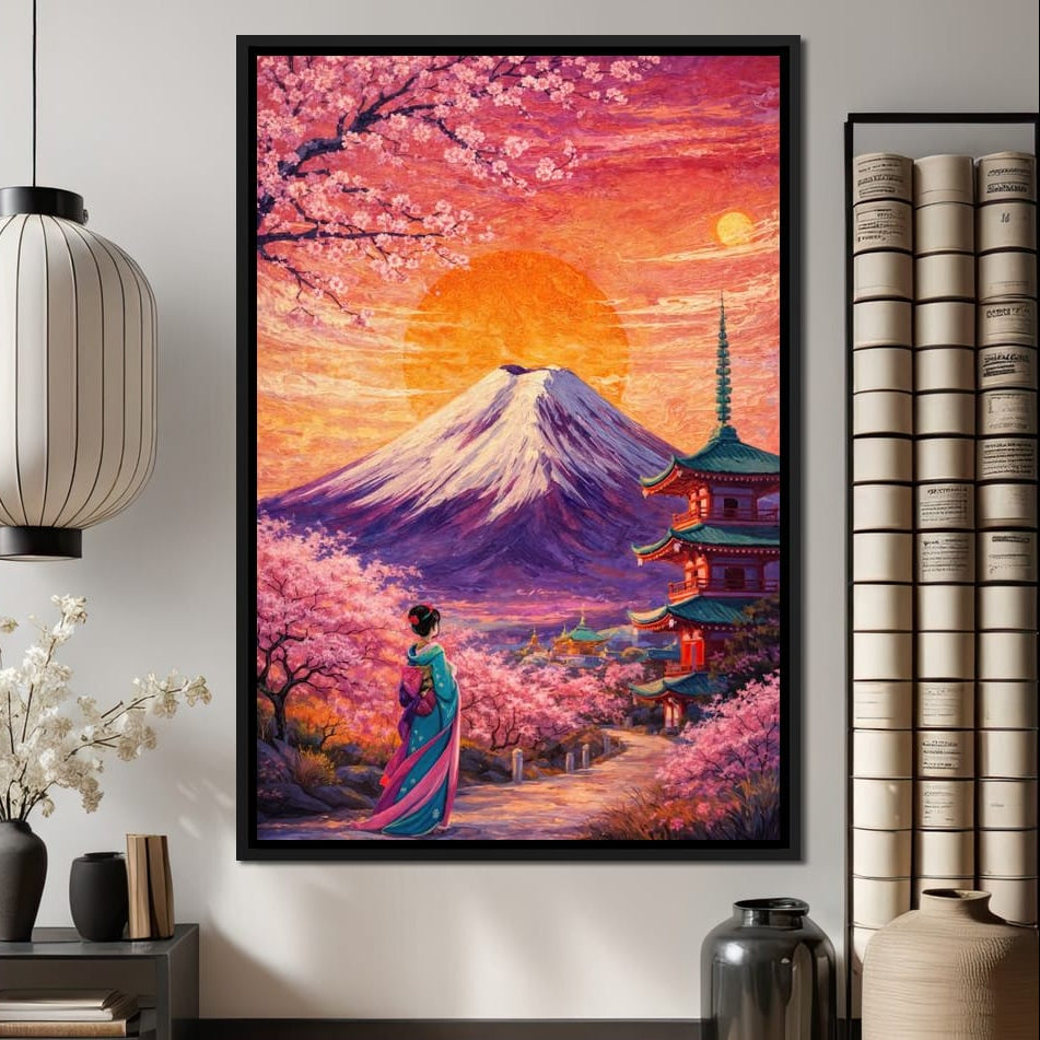 Sakura Sun Ascension Canvas Wall Art