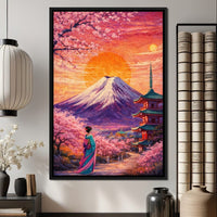 Sakura Sun Ascension Canvas Wall Art