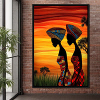 Sisters of the Savannah Canvas Wall Art