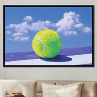 Tennis Ball Under Summer Sky Canvas Wall Art
