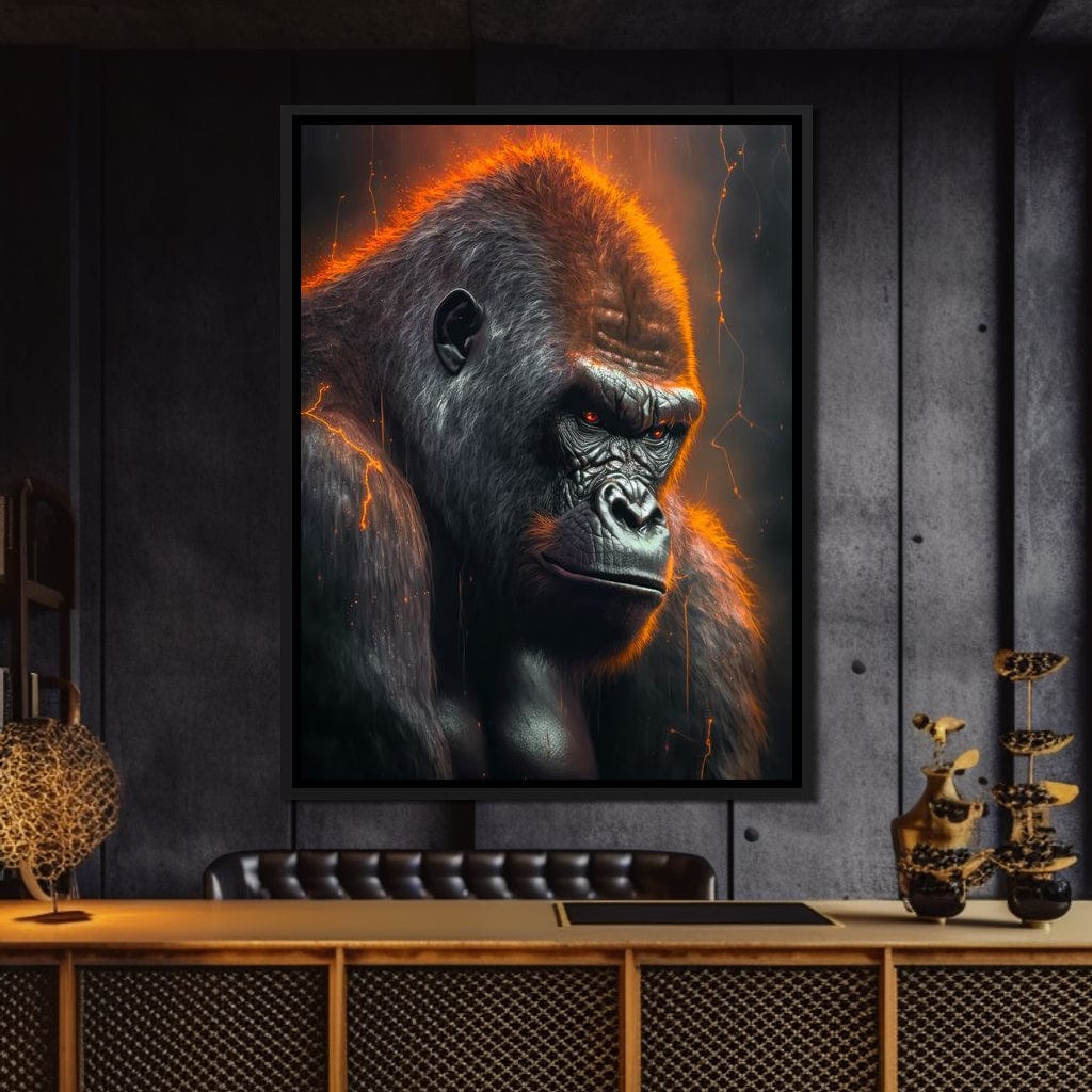 Gorilla Thunder Canvas Wall Art
